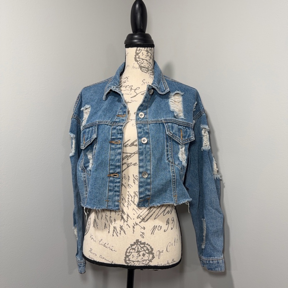 Distressed Blue Denim Jacket